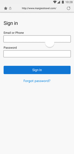 Save Passwords user interface
