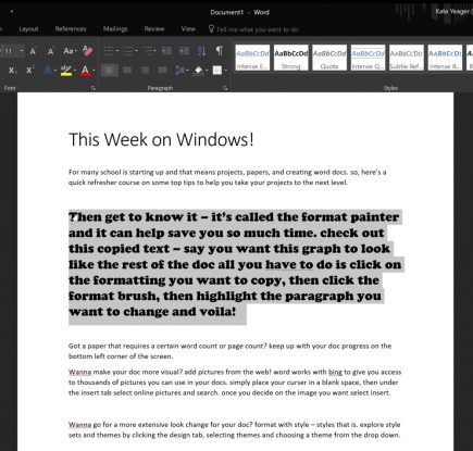 Советы по Windows 10: функции Microsoft Word