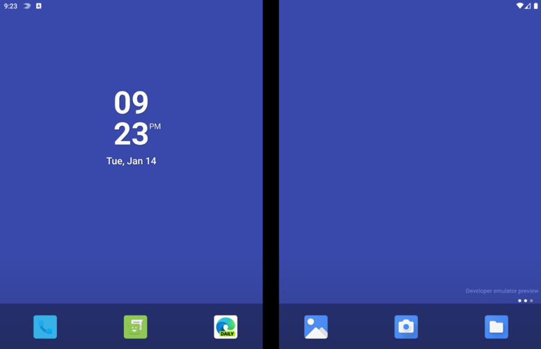 Эмулятор Android с образом предварительной версии Surface Duo