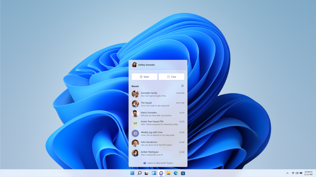 Скриншот чата в Windows 11 