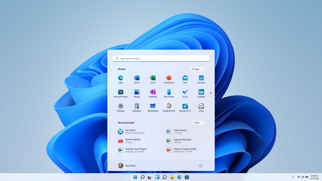 Снимок экрана Windows 11