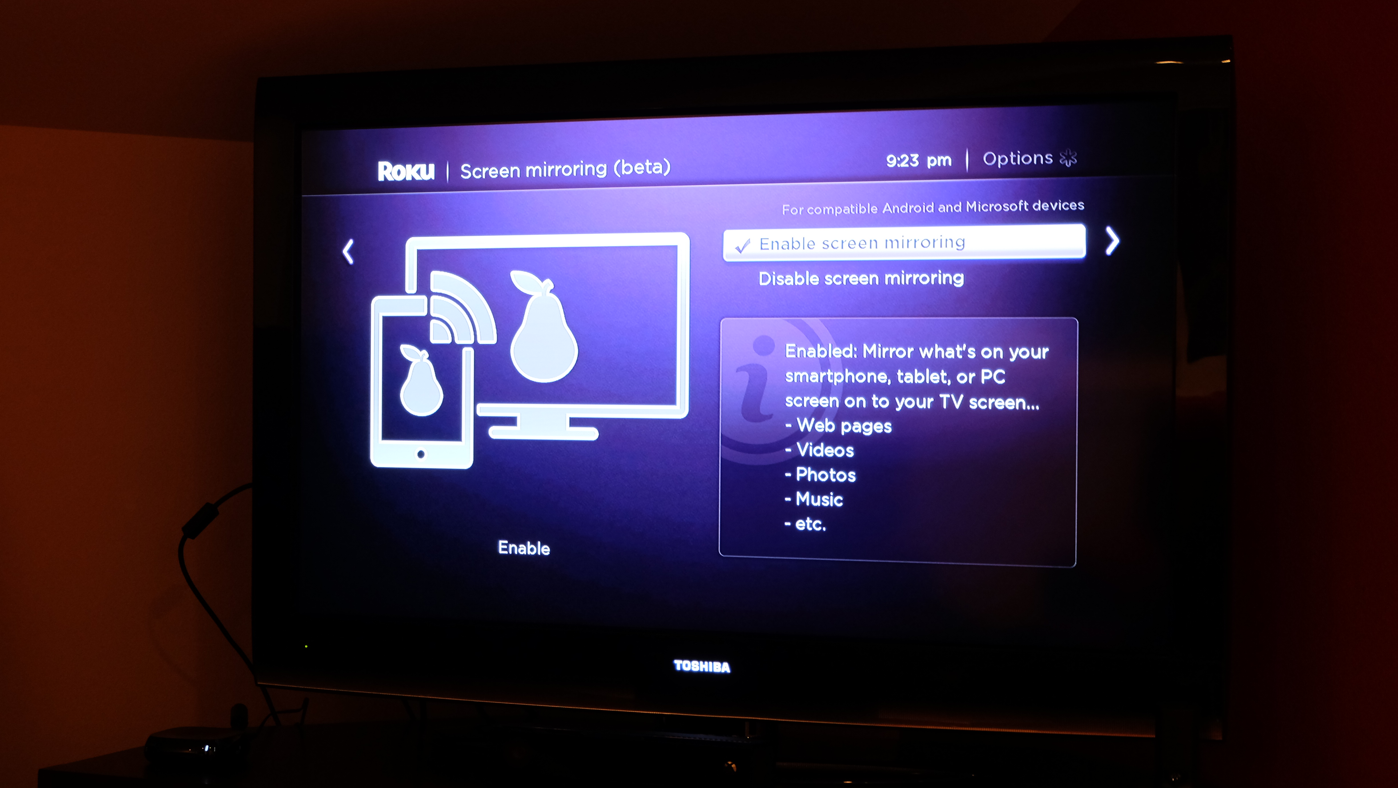 tcl roku tv screen mirroring windows 10