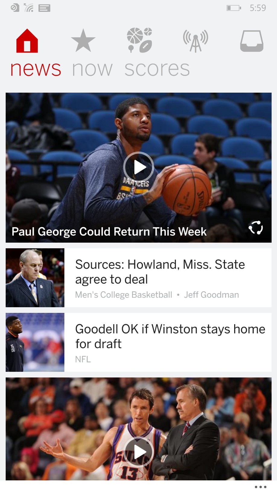 Introducing the all-new ESPN app for Windows Phone Windows Experience Blog