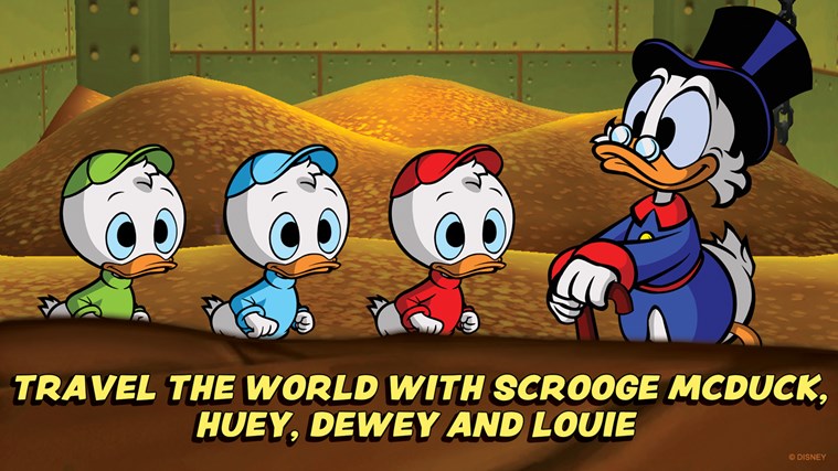 Travel the world with Scrooge McDuck, Huey, Dewey and Louie