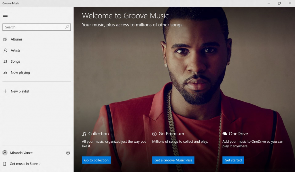 Welcome Screen for Groove