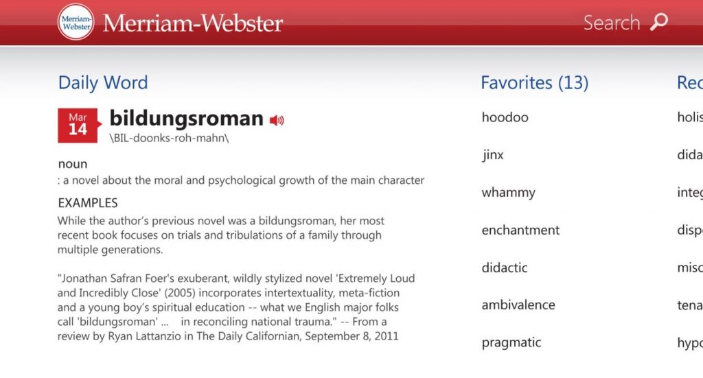 Merriam-Webster Dictionary for Windows 10