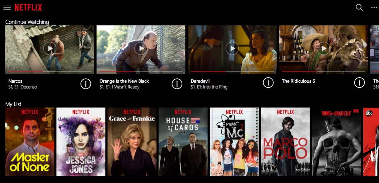 Netflix Launches New Universal App for Windows 10 as Windows Store