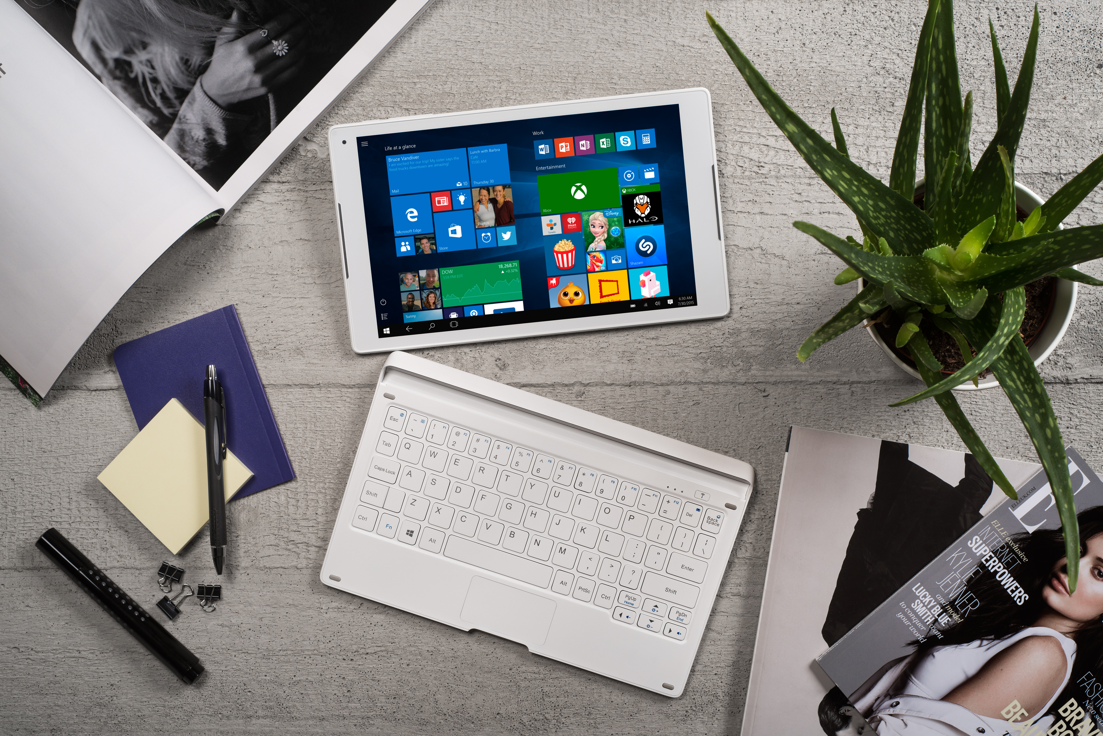 ALCATEL announced their new ALCATEL PLUS 10, a beautiful 10 inch 2-in-1 device powered by Windows 10