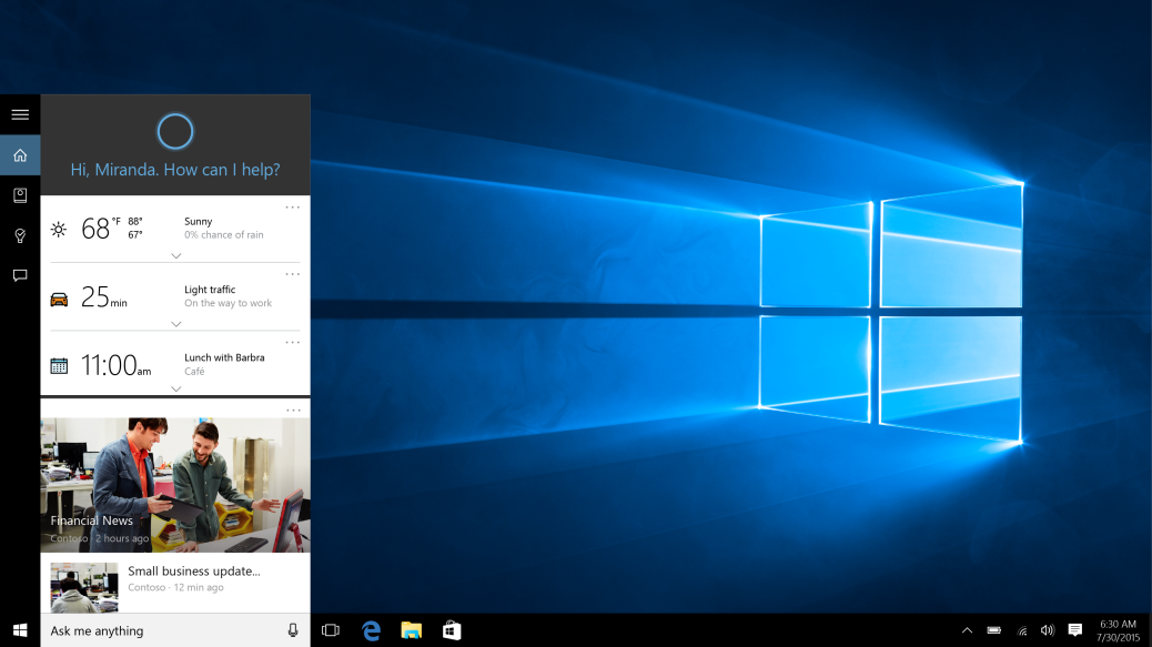 Delivering Personalized Search Experiences in Windows 10 through Cortana