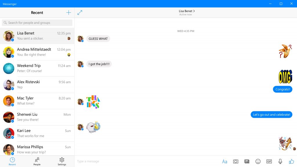 Messenger for Windows 10