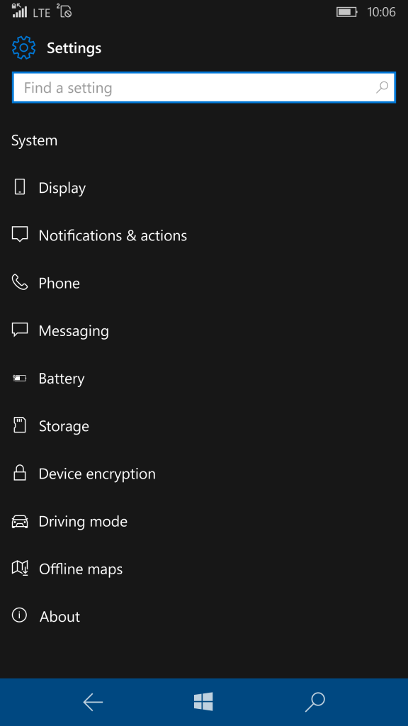 Icons on settings pages in Settings app