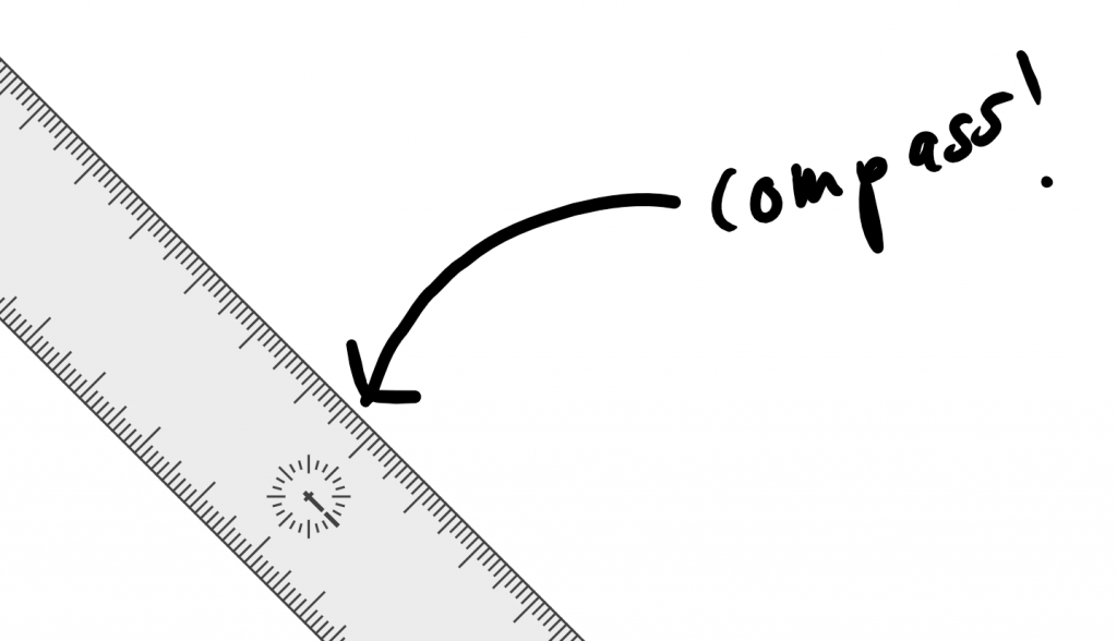 New compass on Windows Ink ruler