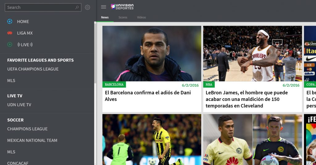 Univision Deportes app