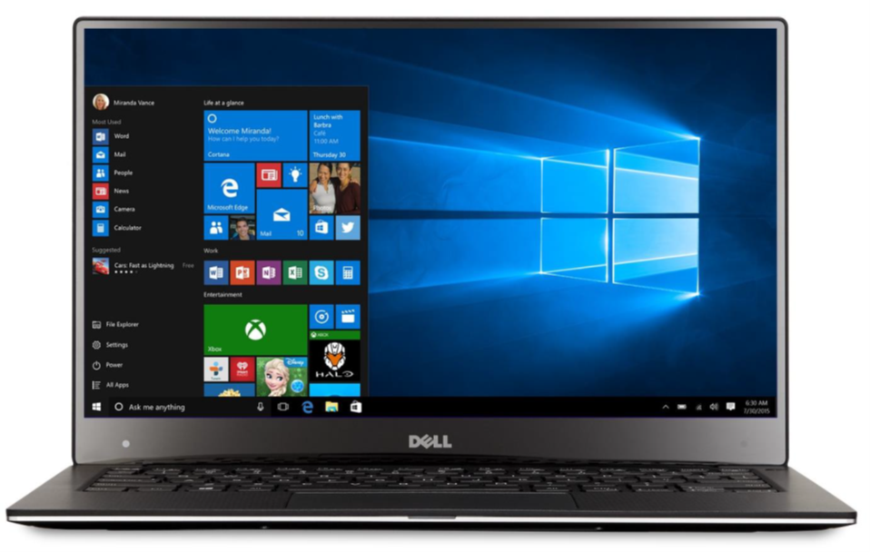 Dell XPS 13 with Windows 10