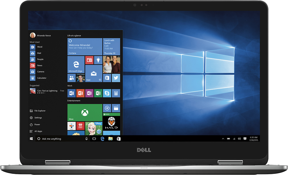 Dell Inspiron 2-in-1 touch screen laptop