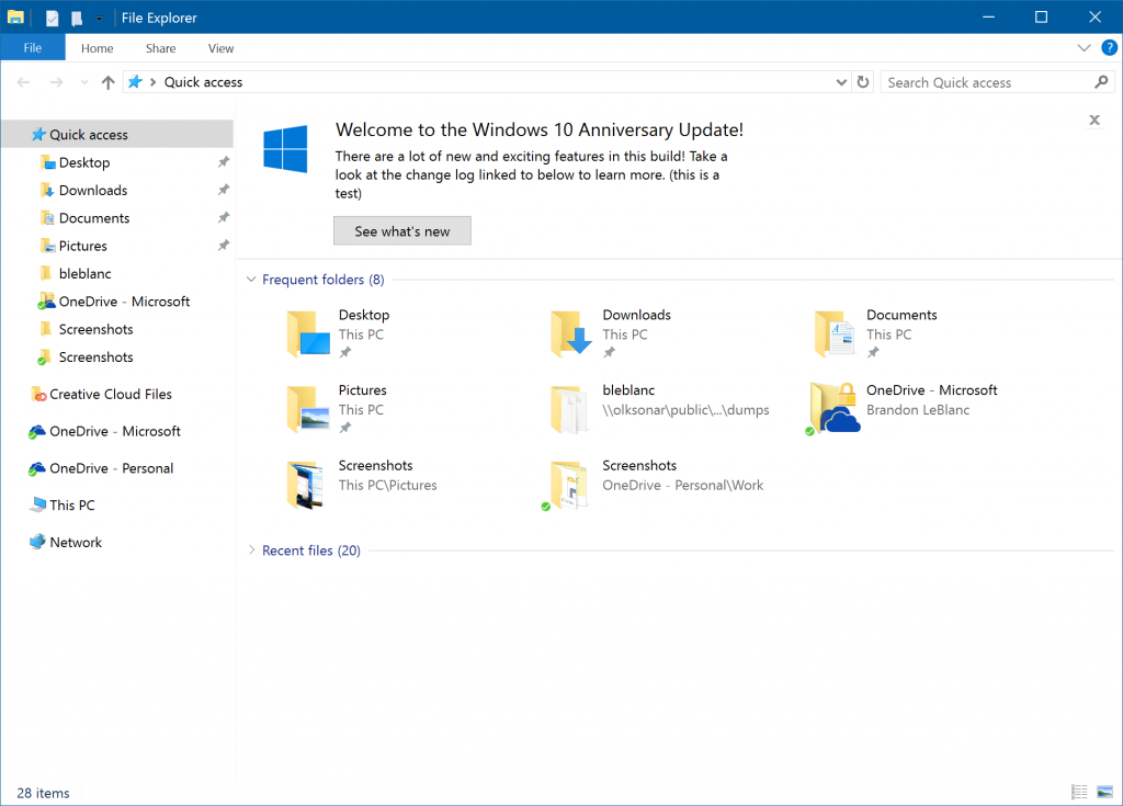 New notifications in File Explorer for product education