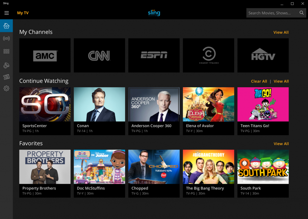 Gaan replica Reizen Watch Live and On-Demand Entertainment from Sling TV on Windows 10 |  Windows Experience Blog