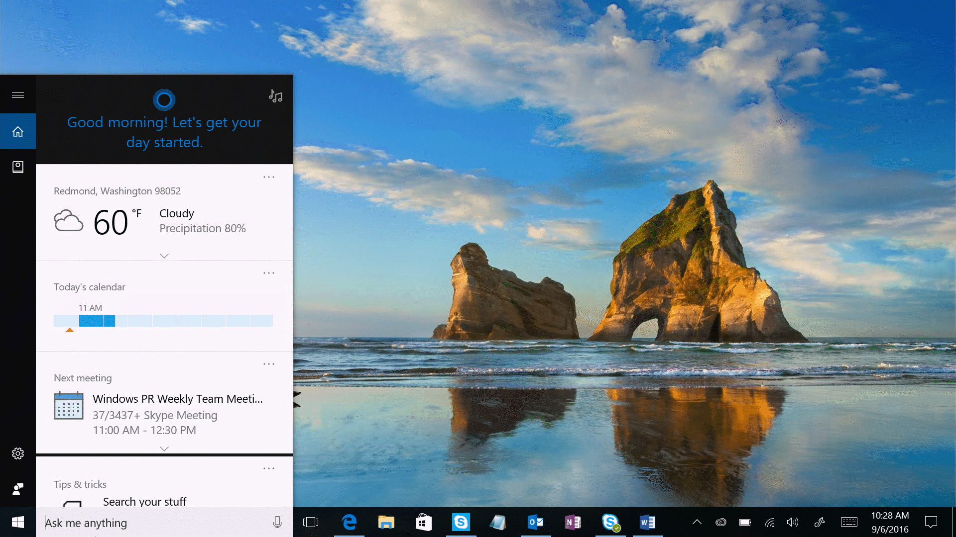 Search your PC and web from the taskbar