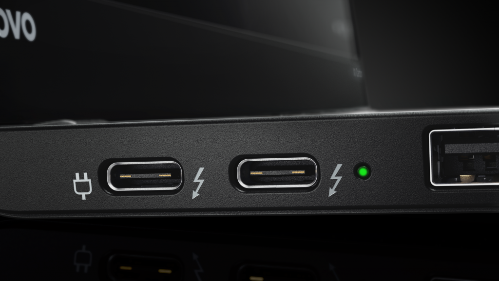The Lenovo ThinkPad X1 Carbon has been redesigned to include Thunderbolt 3 ports, which allows for super-fast and slim port connection that lets you transfer data quickly.