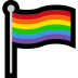 Rainbow flag emoji. 