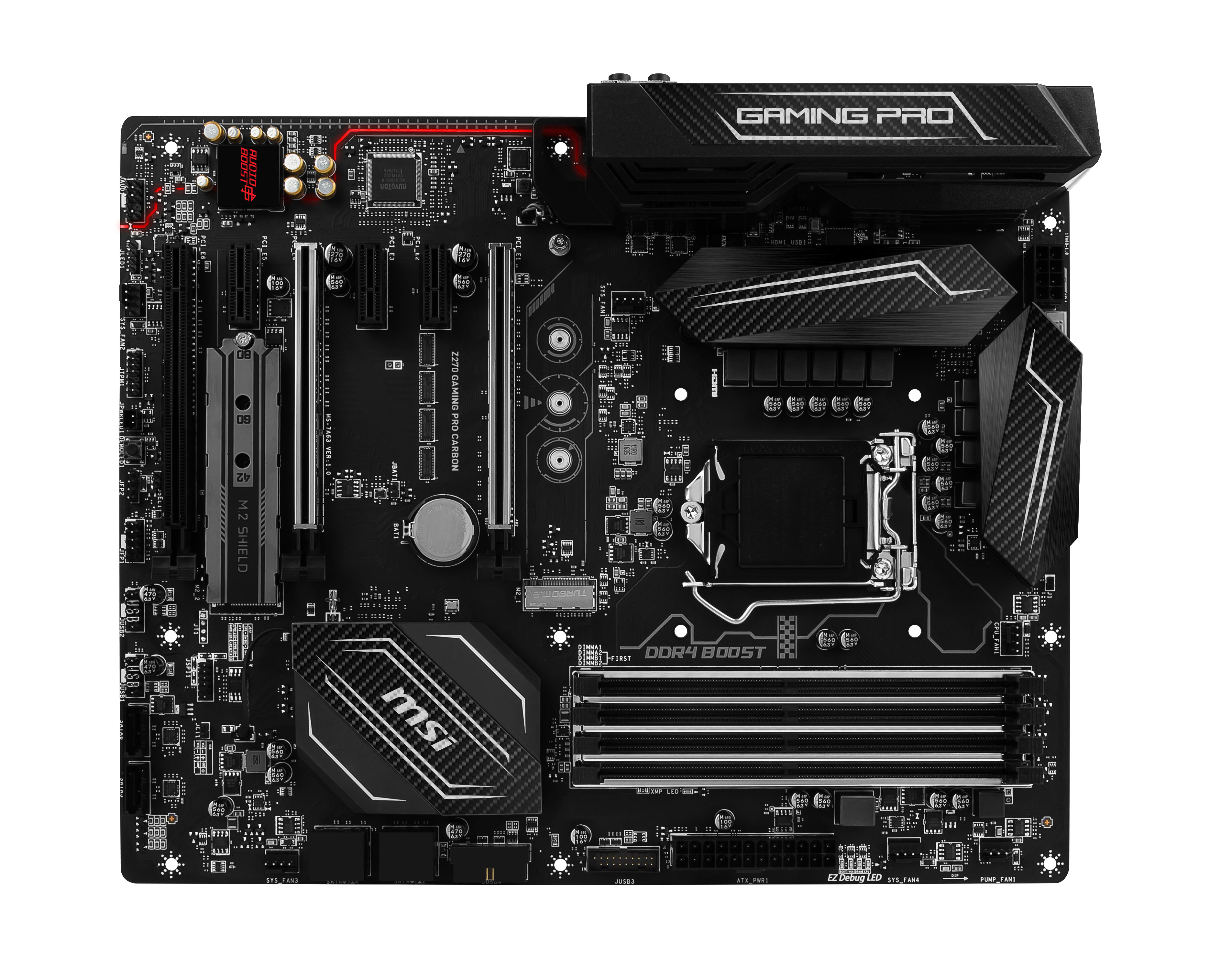 The Z270 GAMING PRO CARBON motherboard