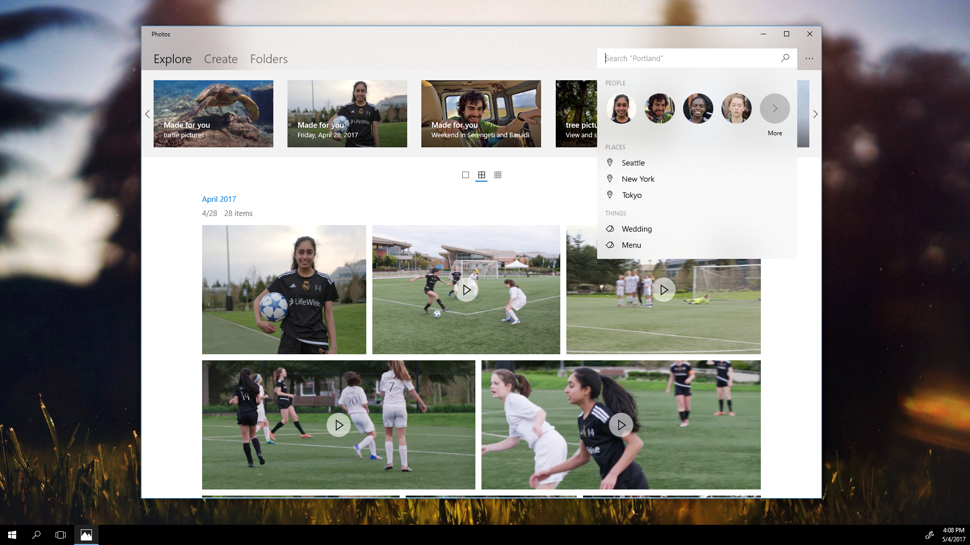 New Search Experience in the Photos app