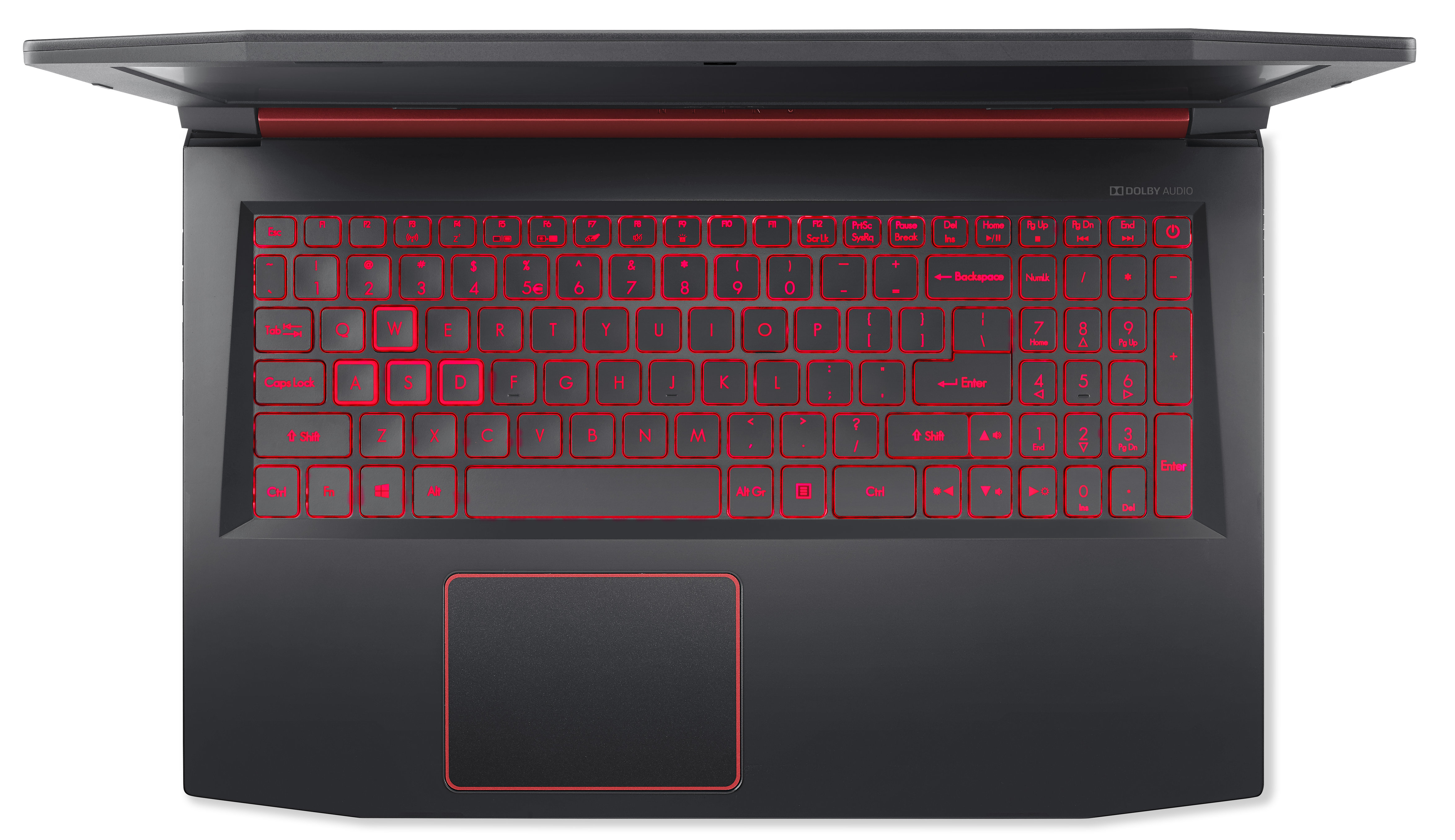 Acer Nitro 5 red-lit keyboard