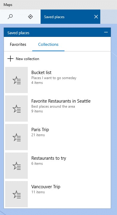 3. Organize your saved places into collections