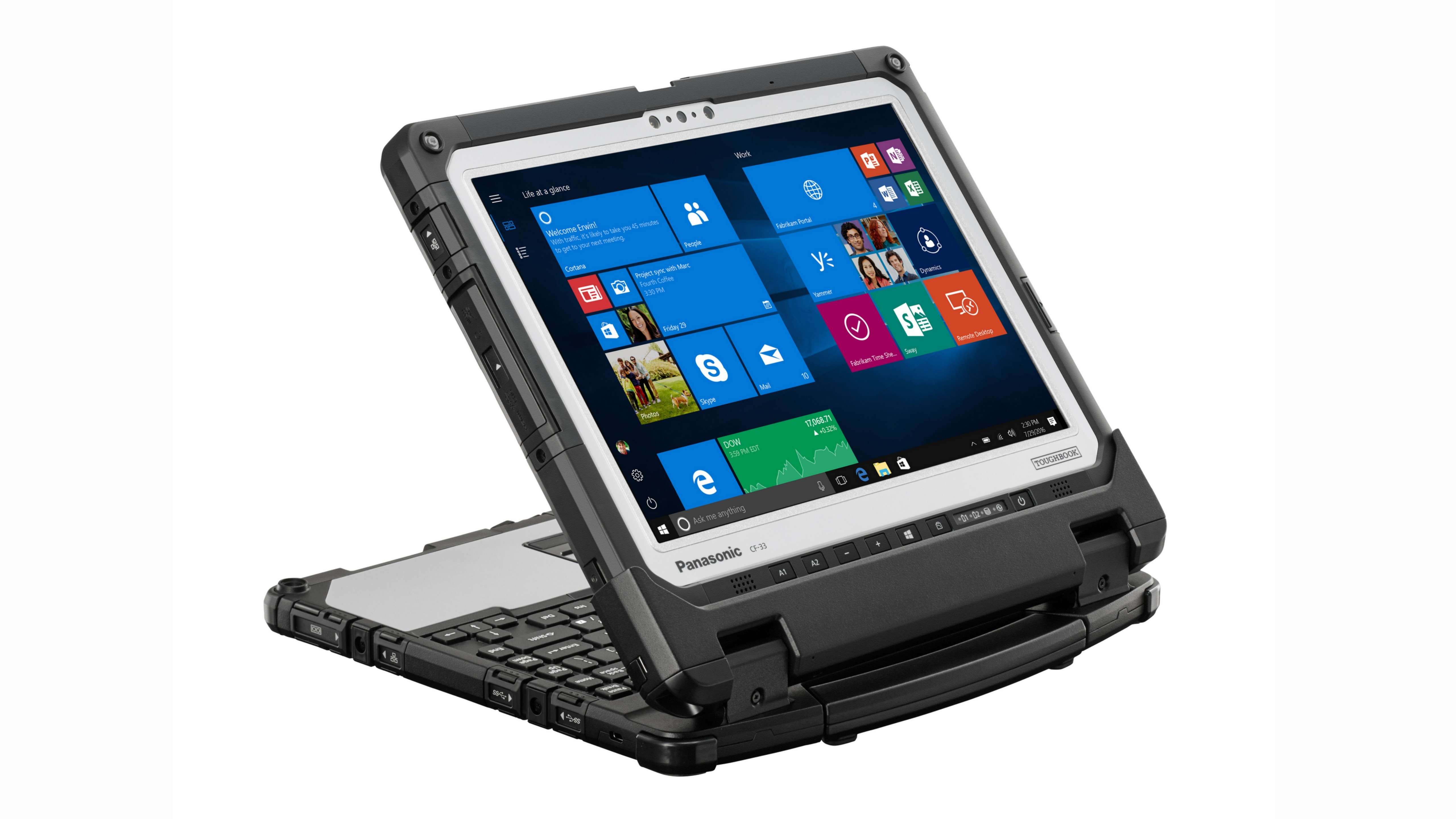 Panasonic Toughbook 33 2-in-1: Panasonic Toughbook 33 2-in-1 in attached flip mode