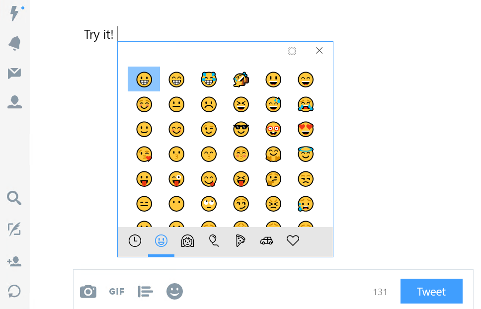 The new Emoji Panel!