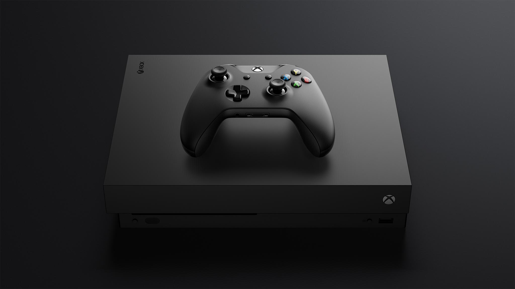 Xbox One X Above with Controller