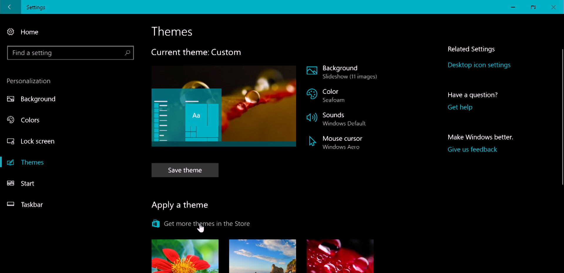 Personalize your PC with new themes in the Windows Store