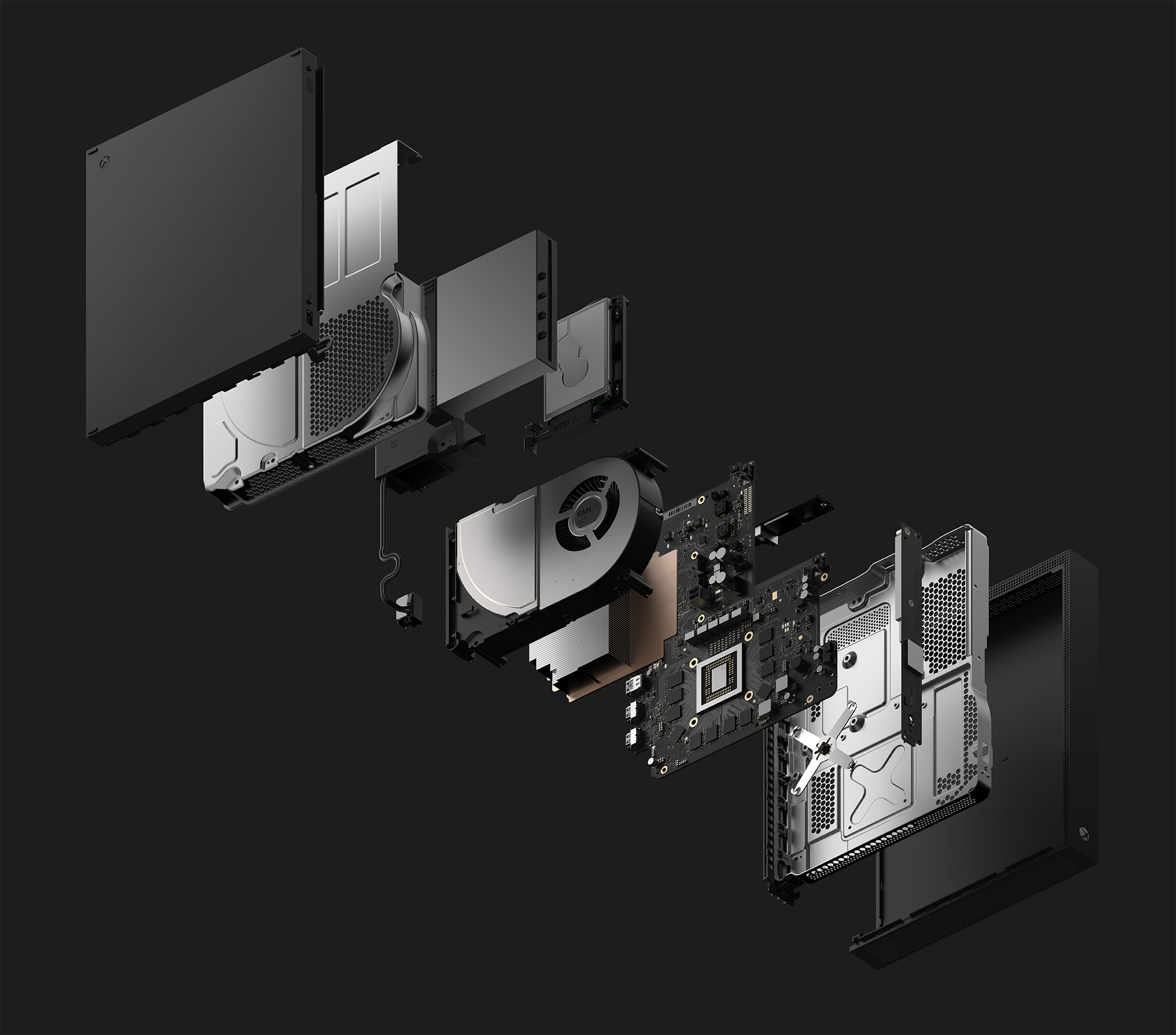 Xbox One X Console Pieces