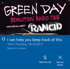 Cortana will now prompt you to create a reminder when she notices event posters in your camera roll