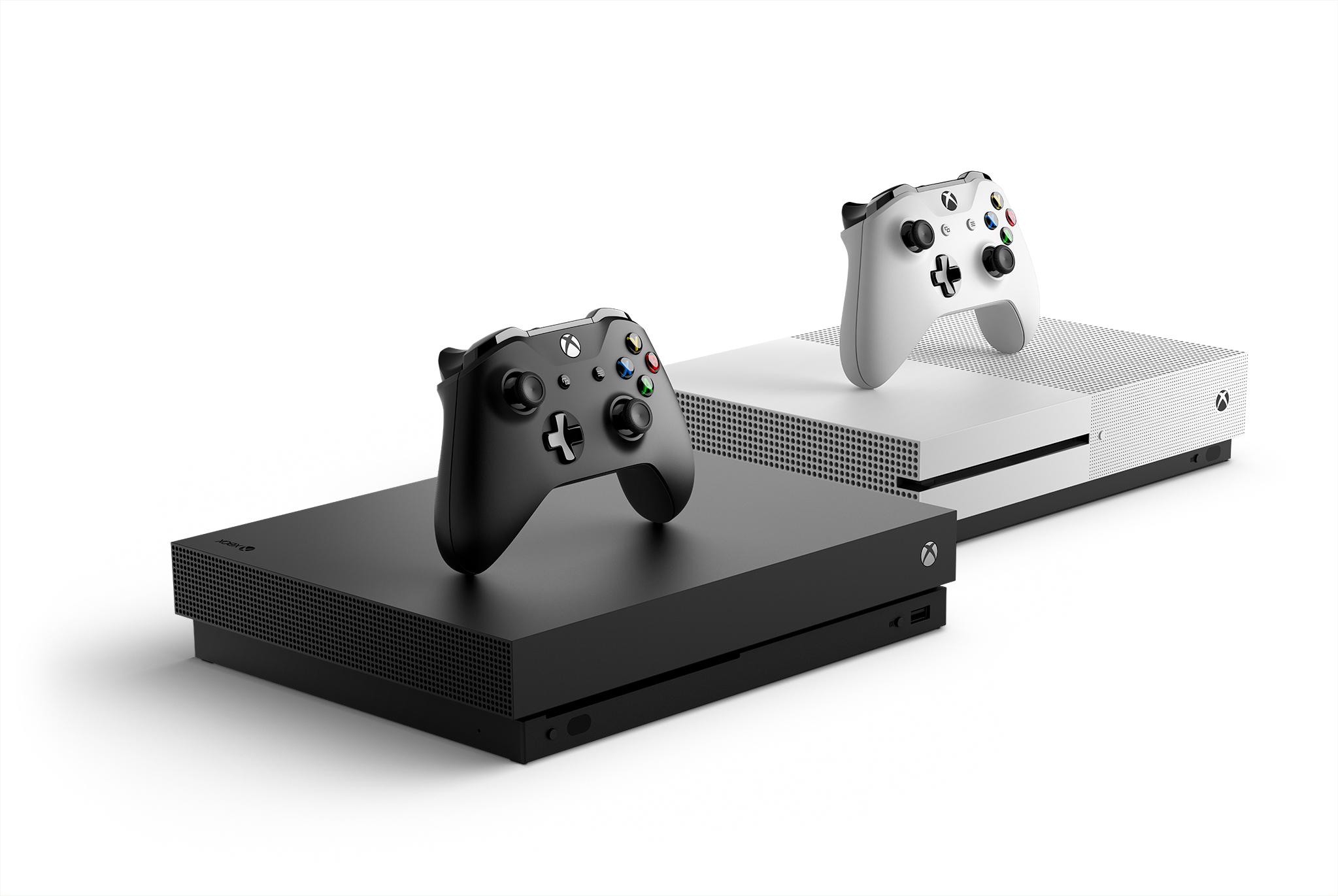 • Xbox One X Family Black and White Side by Side