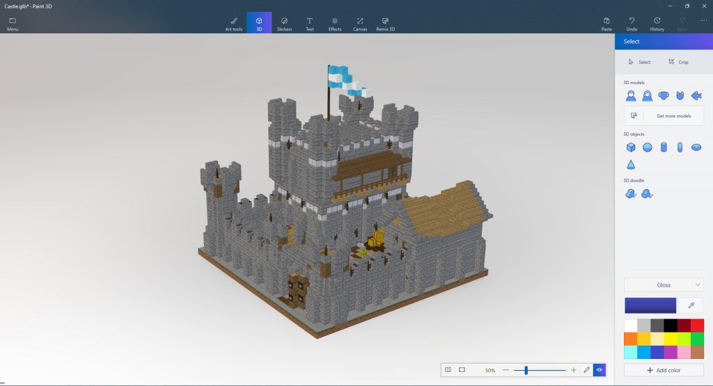 It's easy to export and share 3D creations and inspire others. 