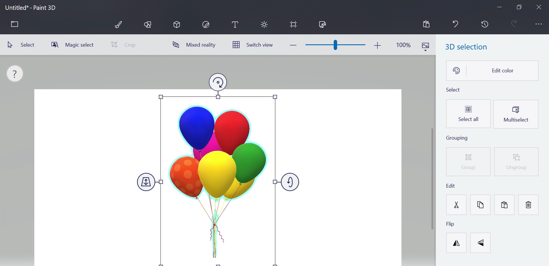 Balloons in Paint 3D