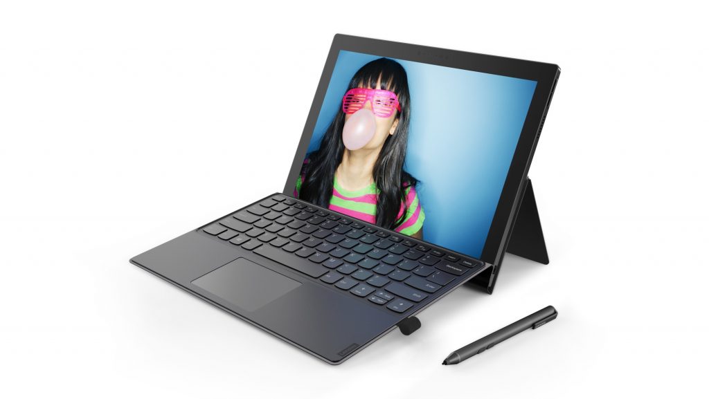 Always Connected Lenovo Miix 630 2-in-1 Detachable shown with a Pen