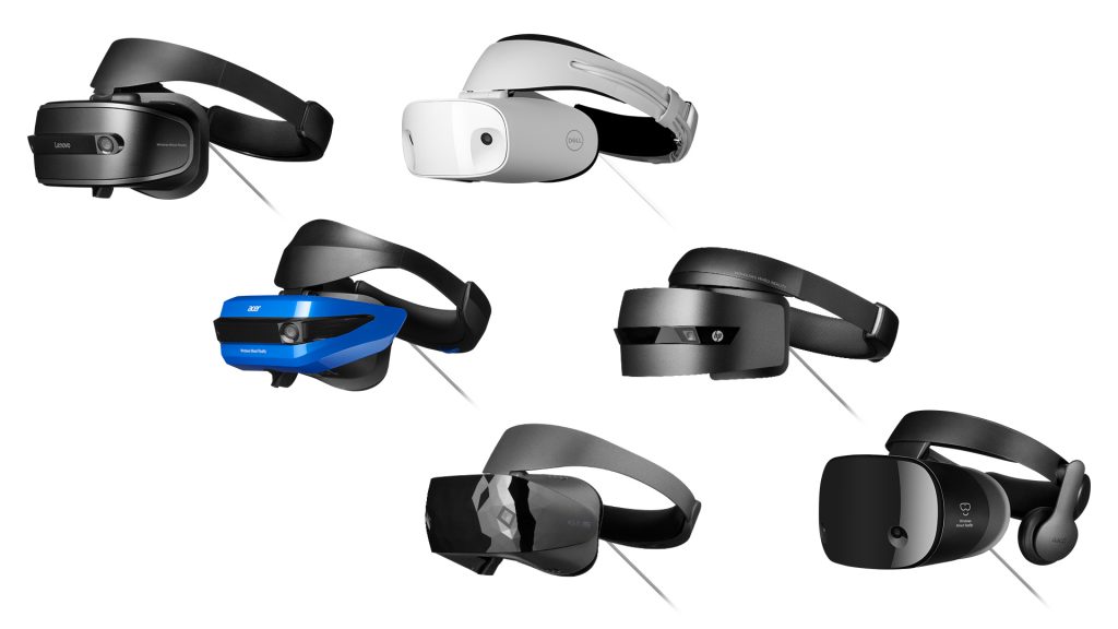 Windows Mixed Reality headsets from Acer, ASUS, Dell, HP, Lenovo, and Samsung