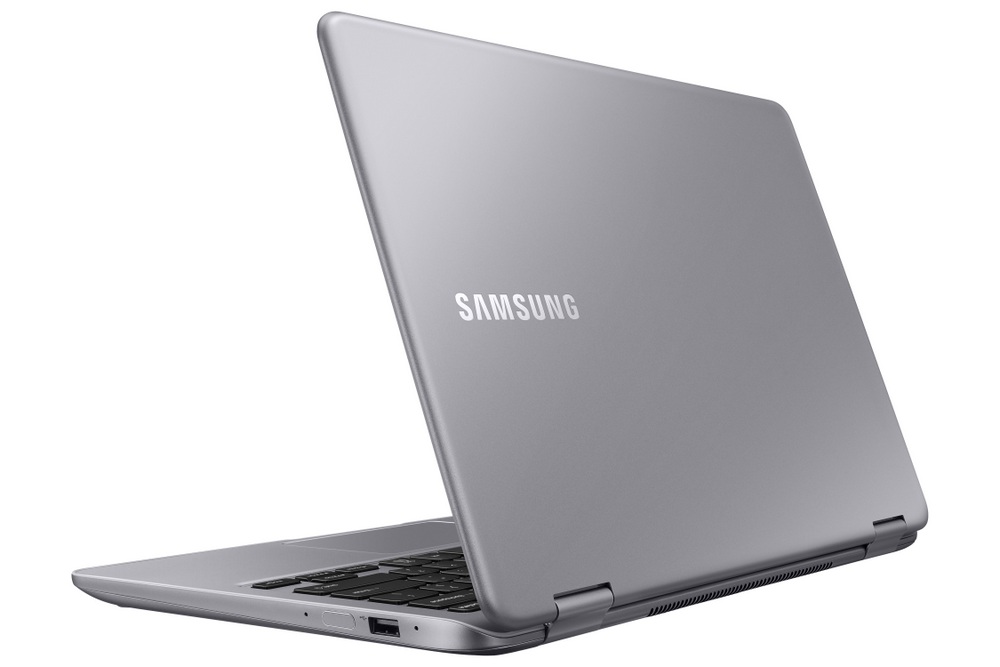 Samsung Notebook 7 Spin (2018) shown rear facing