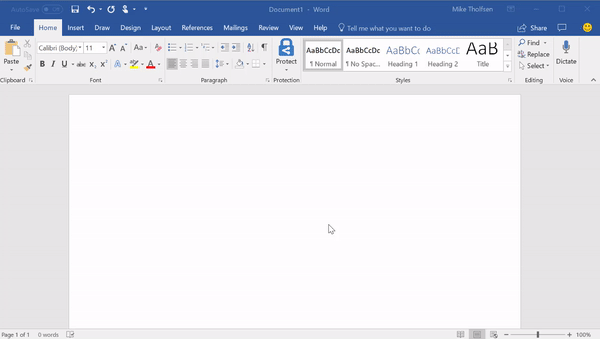 GIF of Dictation in Word that will help students write more easily by using their voice.