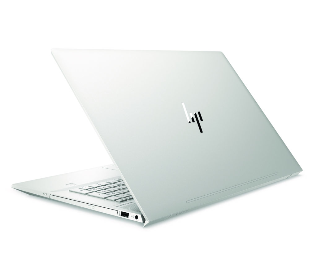HP ENVY 17 Laptop, shown with back of laptop facing viewer