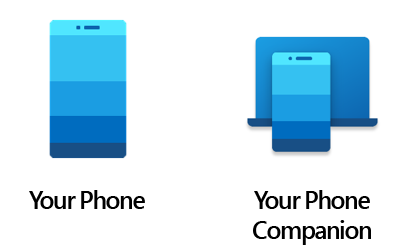 The new Your Phone and Your Phone Companion icon designs.