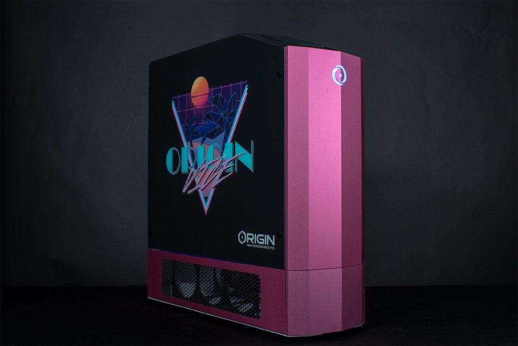 Photo of ORIGIN PC Vice tower with neon coloring