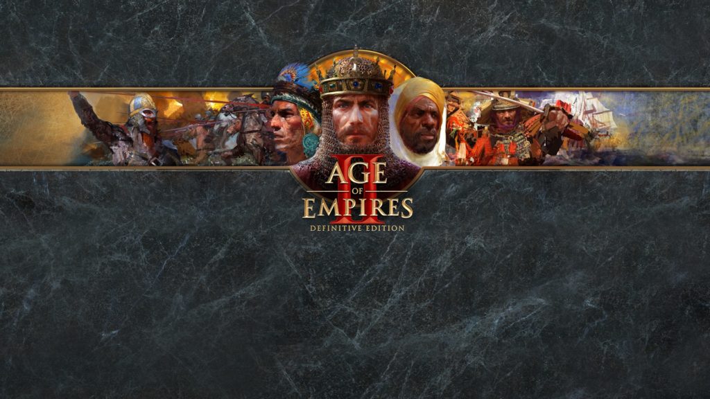 "Age of Empires II: Definitive Edition" illustration with the faces of various characters