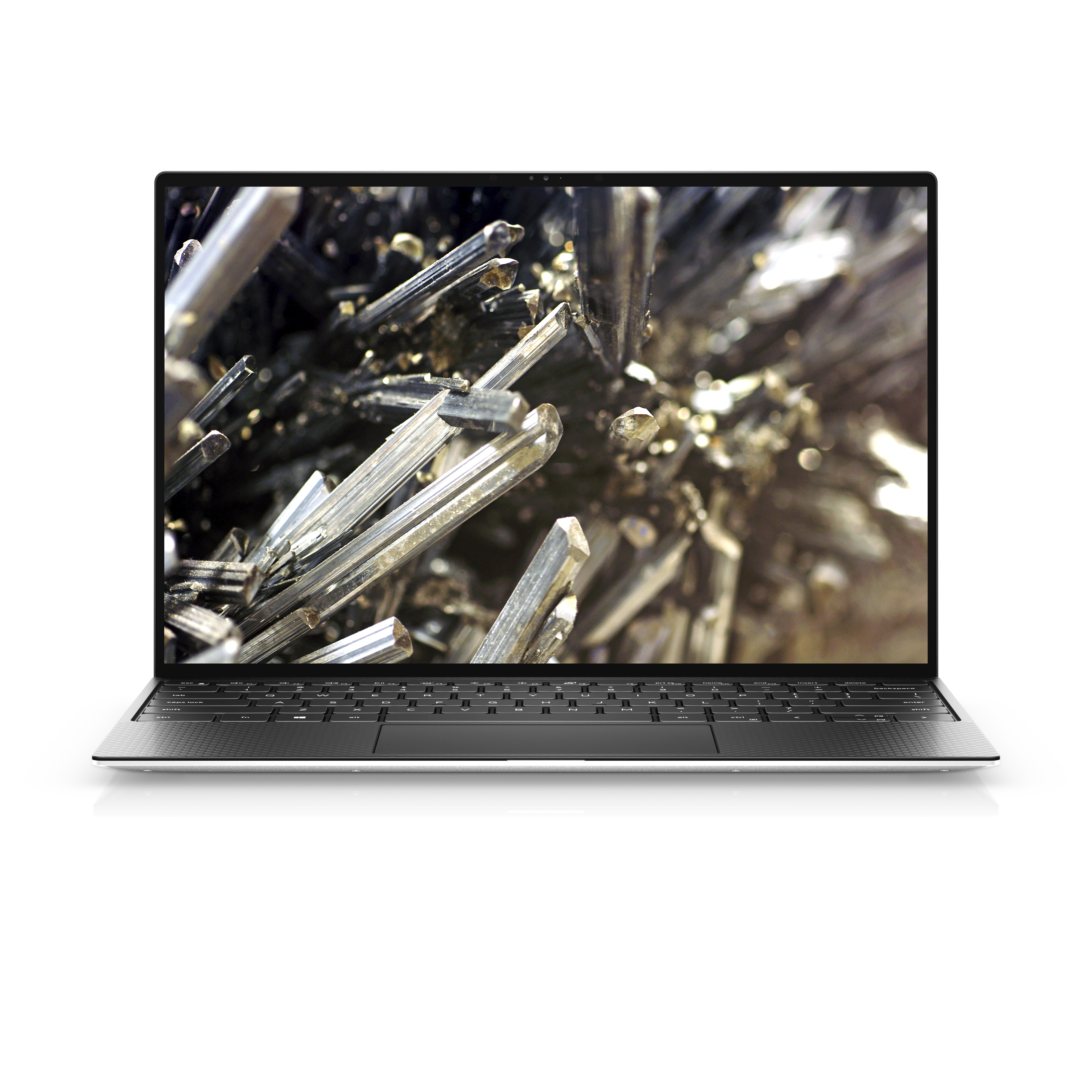 Photo of the XPS 13 9300,open and facing the viewer