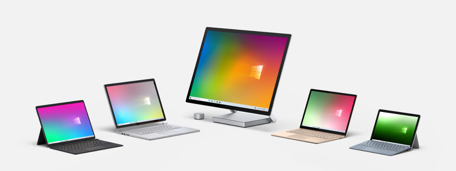 PCs with Windows Pride backgrounds