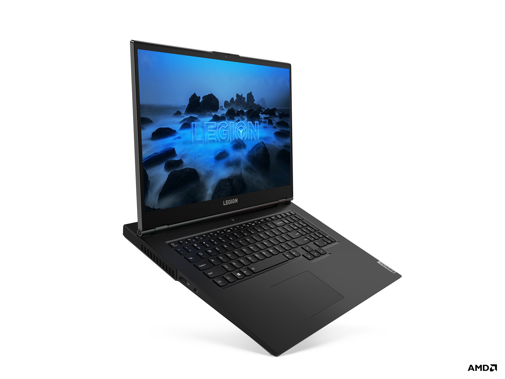 Lenovo Legion 5, 17-inch, open and angled to the right