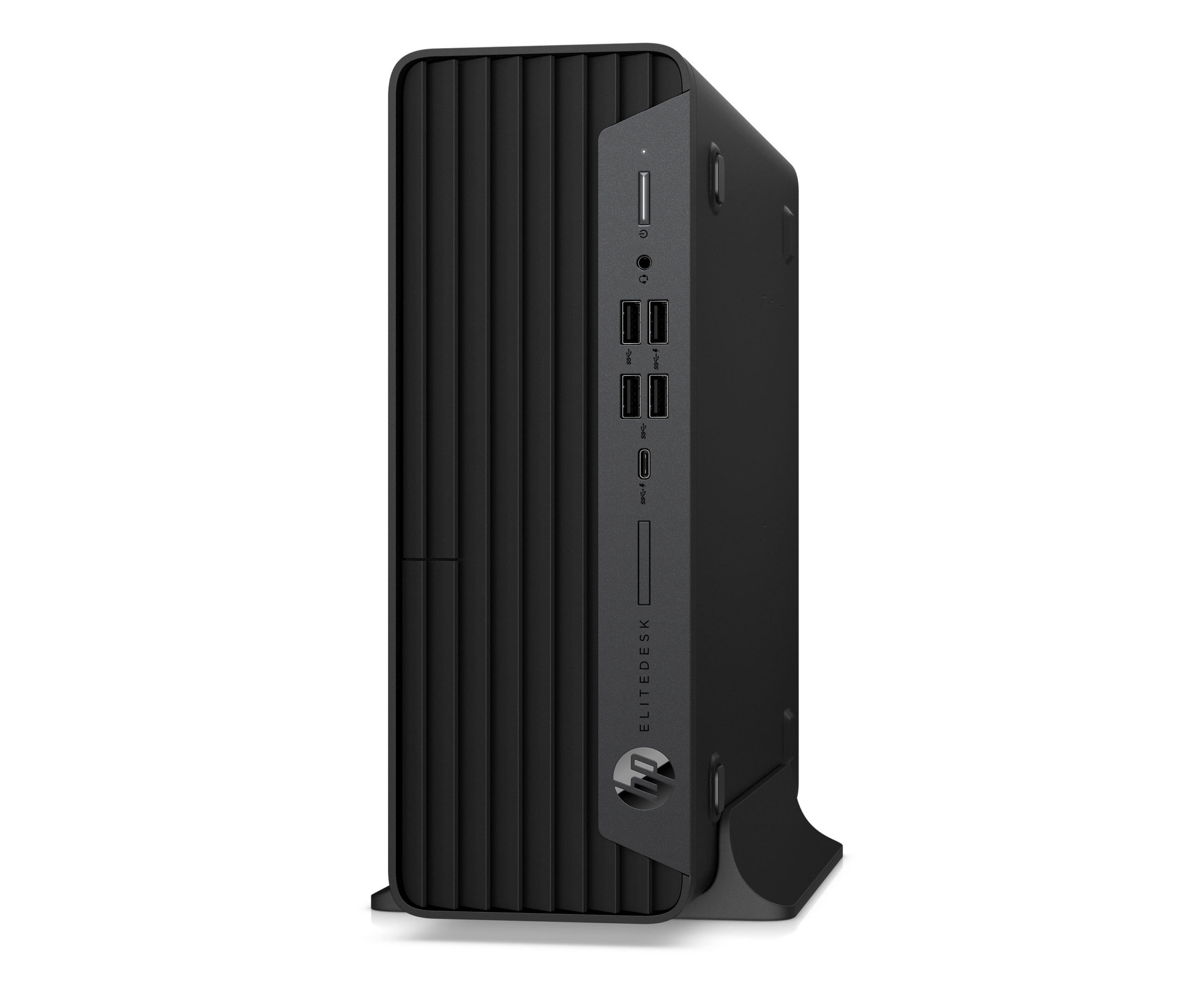 HP EliteDesk 806 G6 Small Form Factor, tower upright on a flat surface