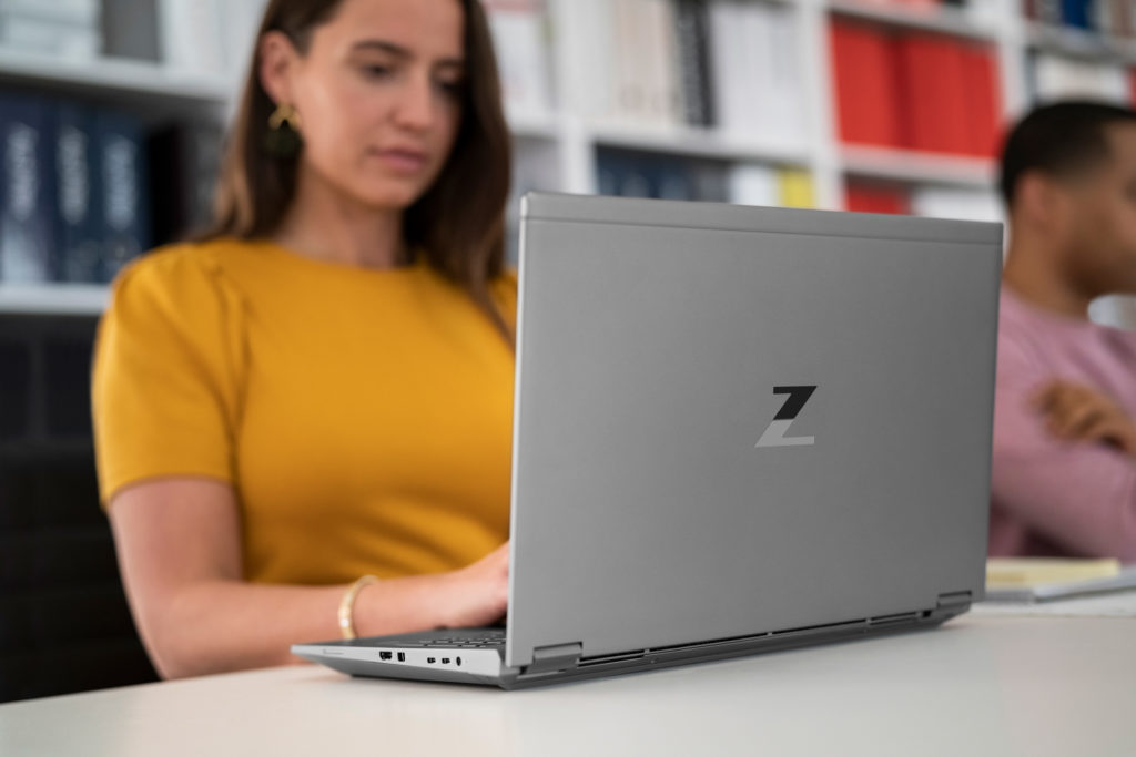 Woman using a ZBook Fury